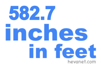 582.7 inches in feet 582.7 inches in feet