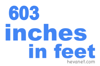 603 inches in feet 603 inches in feet