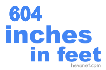 604 inches in feet 604 inches in feet