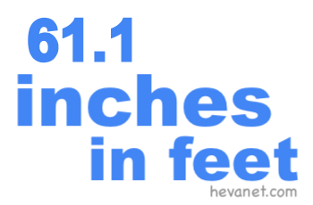 61.1 inches in feet