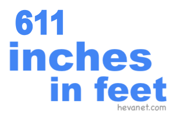 611 inches in feet 611 inches in feet