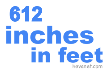 612 inches in feet 612 inches in feet