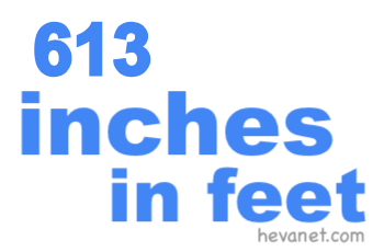 613 inches in feet 613 inches in feet