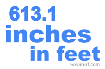 613.1 inches in feet 613.1 inches in feet