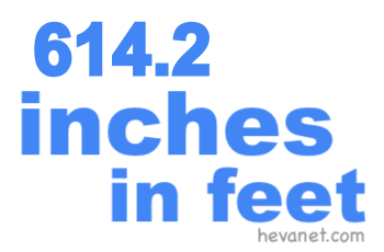 614.2 inches in feet