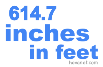 614.7 inches in feet