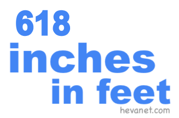 618 inches in feet