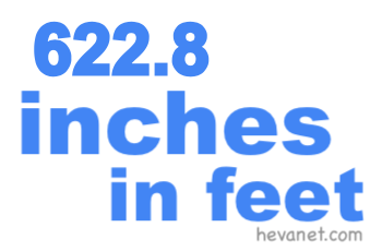 622.8 inches in feet 622.8 inches in feet
