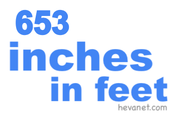 653 inches in feet 653 inches in feet