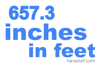 657.3 inches in feet