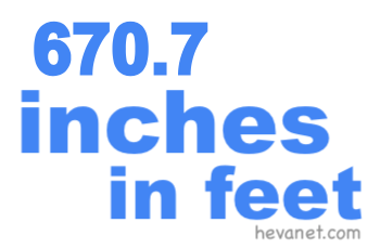 670.7 inches in feet 670.7 inches in feet