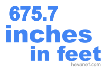 675.7 inches in feet 675.7 inches in feet