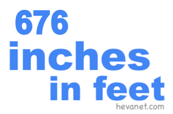 676 inches in feet
