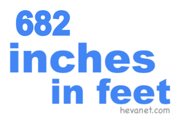 682 inches in feet