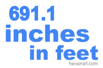 691.1 inches in feet