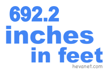 692.2 inches in feet
