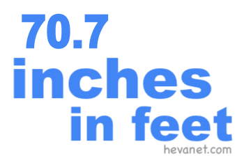 70.7 inches in feet