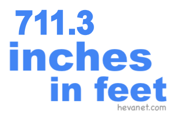 711.3 inches in feet