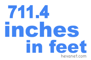 711.4 inches in feet