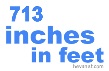 713 inches in feet