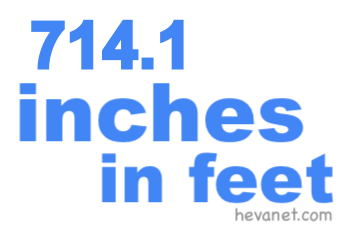 714.1 inches in feet