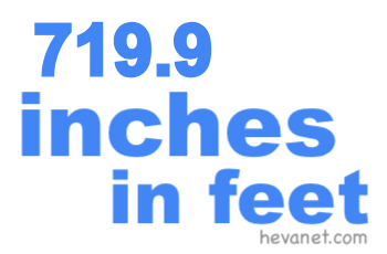 719.9 inches in feet