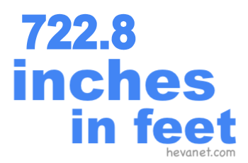 722.8 inches in feet 722.8 inches in feet