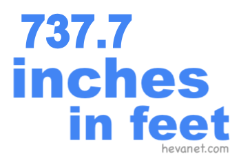 737.7 inches in feet