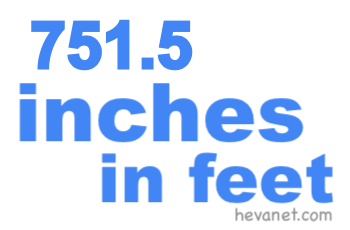 751.5 inches in feet 751.5 inches in feet