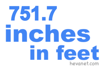 751.7 inches in feet 751.7 inches in feet