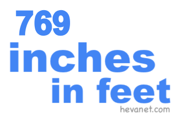 769 inches in feet 769 inches in feet