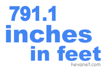 791.1 inches in feet