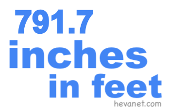 791.7 inches in feet