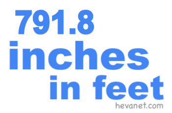 791.8 inches in feet