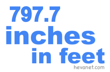 797.7 inches in feet