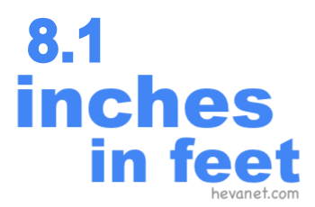 8.1 inches in feet