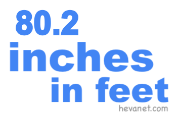 80.2 inches in feet