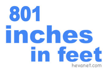 801 inches in feet