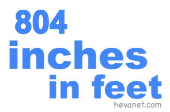 804 inches in feet