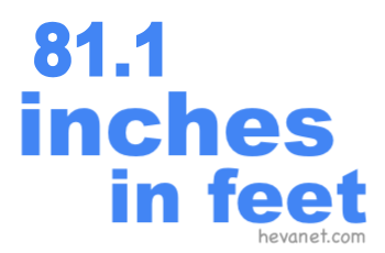 81.1 inches in feet