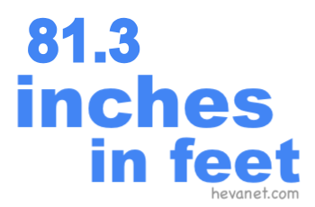 81.3 inches in feet