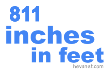 811 inches in feet 811 inches in feet