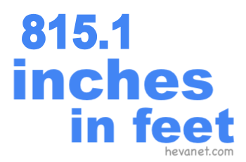 815.1 inches in feet