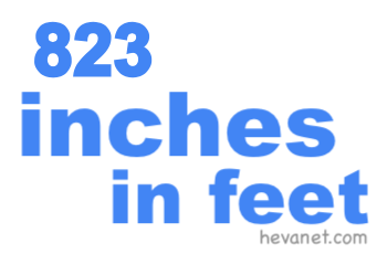 823 inches in feet 823 inches in feet