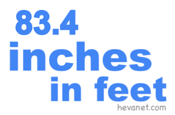 83.4 inches in feet