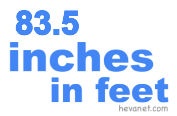 83.5 inches in feet