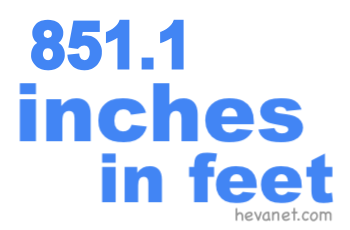 851.1 inches in feet 851.1 inches in feet