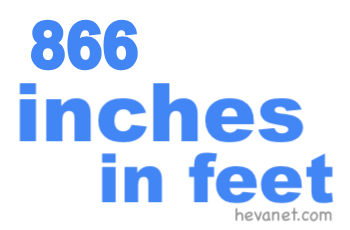 866 inches in feet