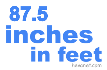 87.5 inches in feet