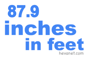 87.9 inches in feet